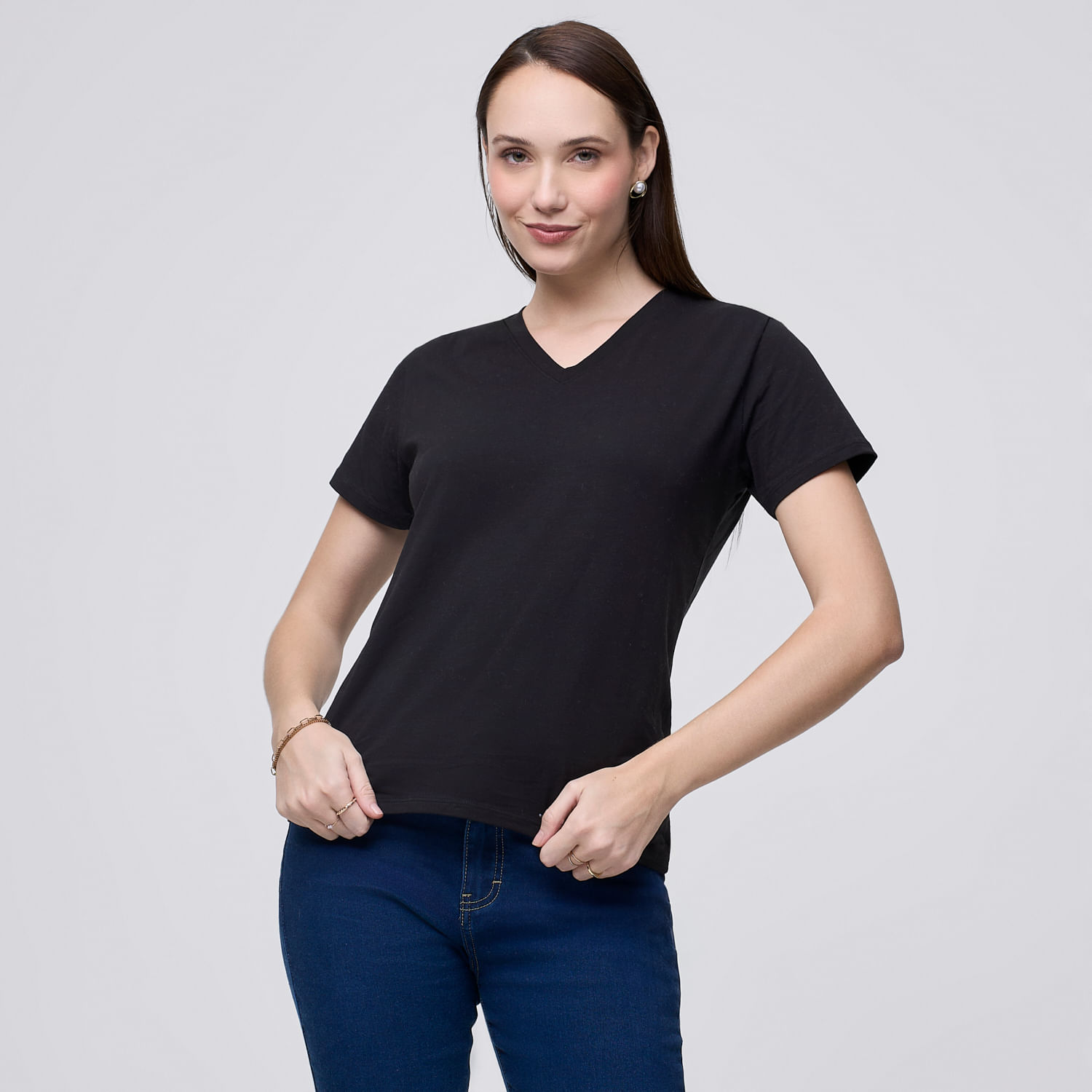 Polo Mujer Bas Cv Madison Manga Corta Negro L