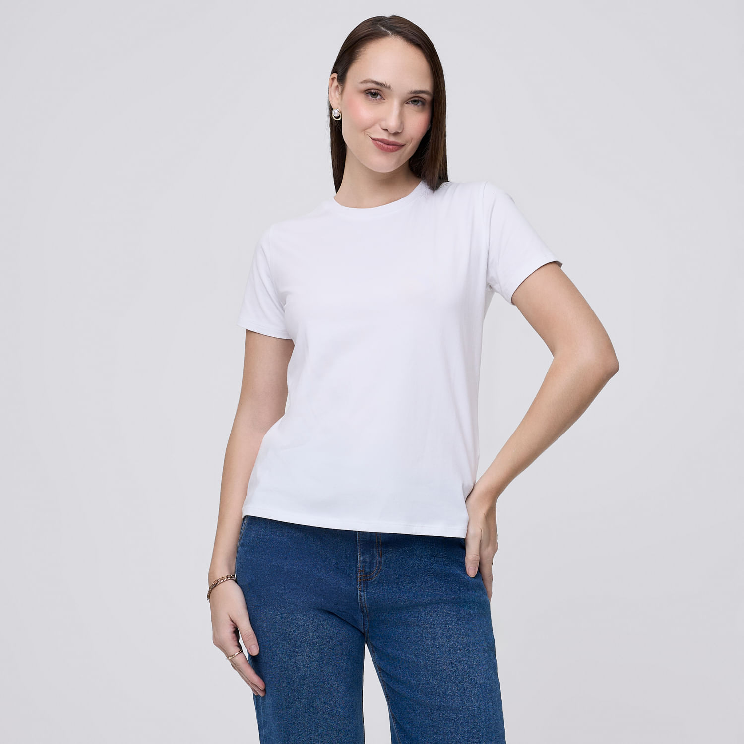 Polo Mujer Bas Cr Madison Manga Corta Blanco Xl