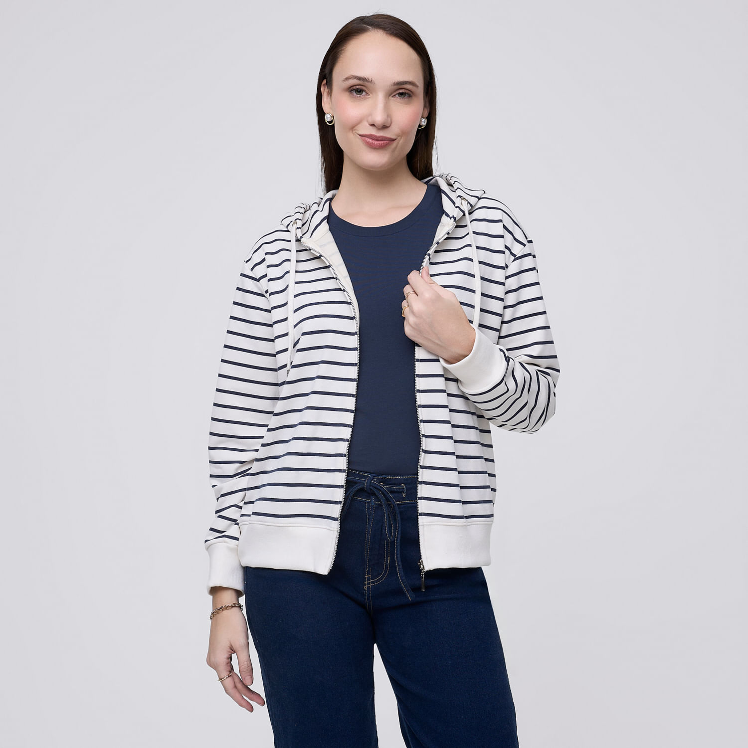 Polera Mujer Hood Madison Azul L