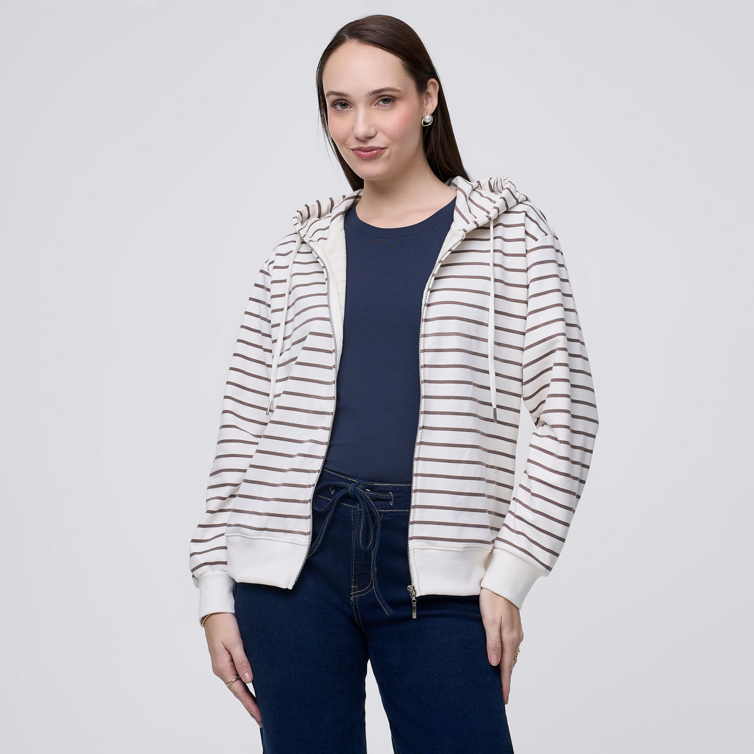 Polera Mujer Hood Madison Taupe Xl