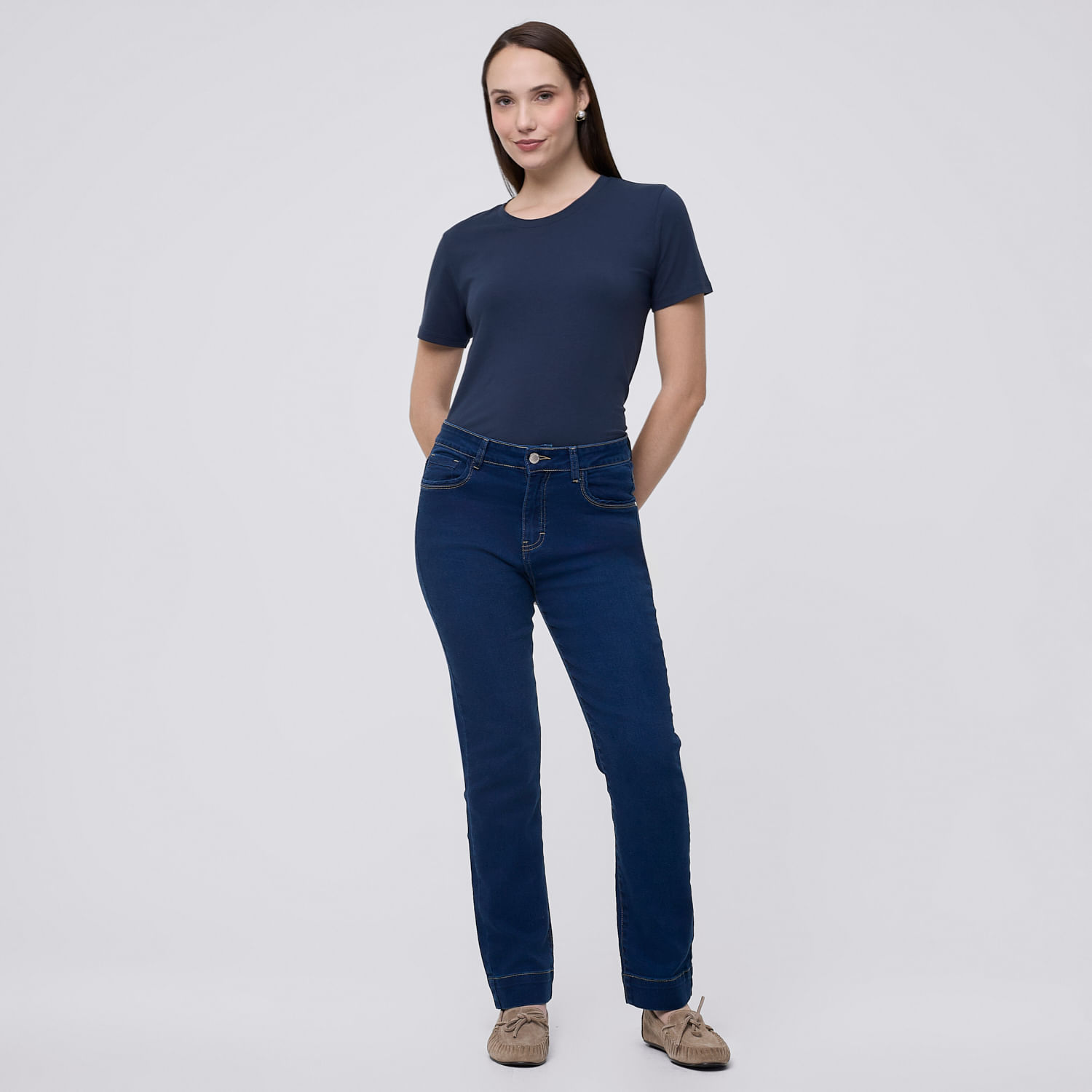 Jean Mujer Bas Madison Straight Azulino 32