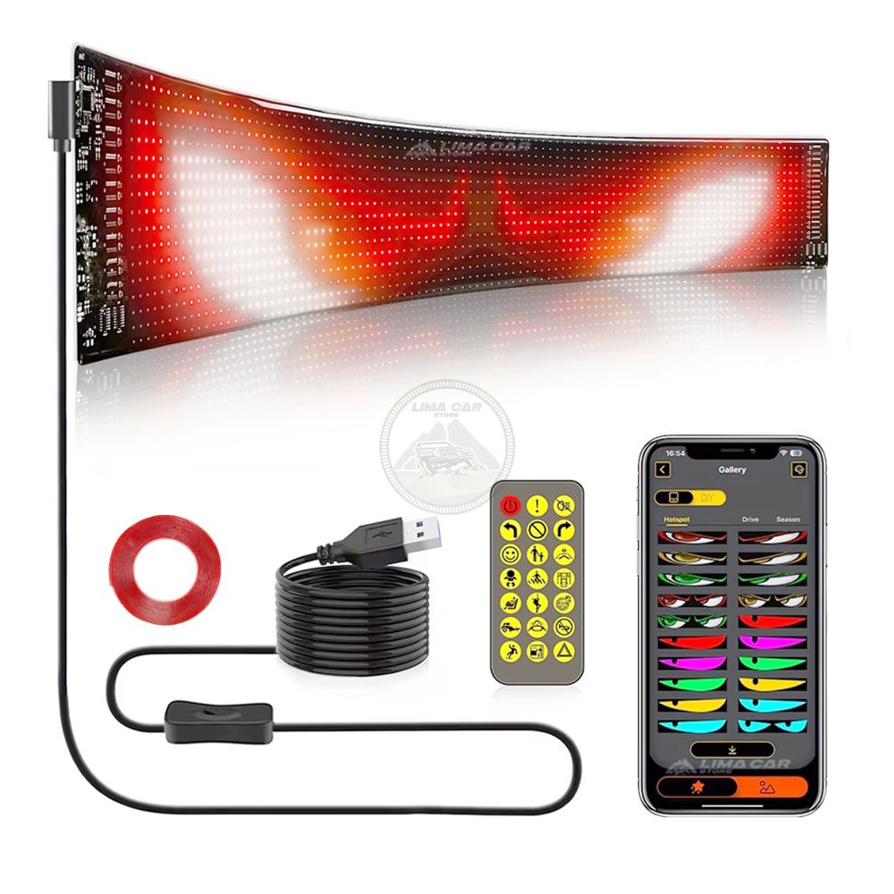 Panel Led Flexible para Auto Camion 12x60cm RGB App USB