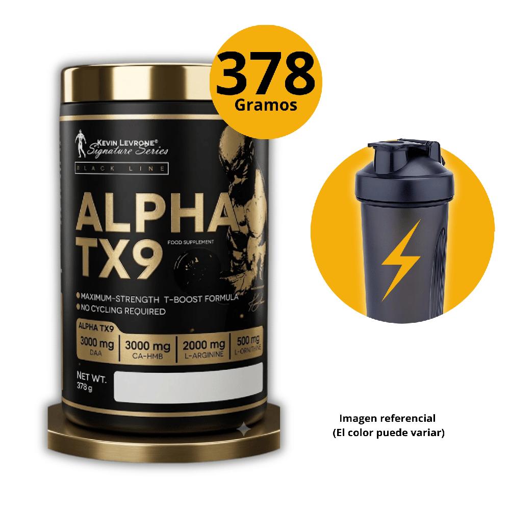 Precursor de Testosterona Kevin Levrone Alpha TX9 378gr con shaker gratis
