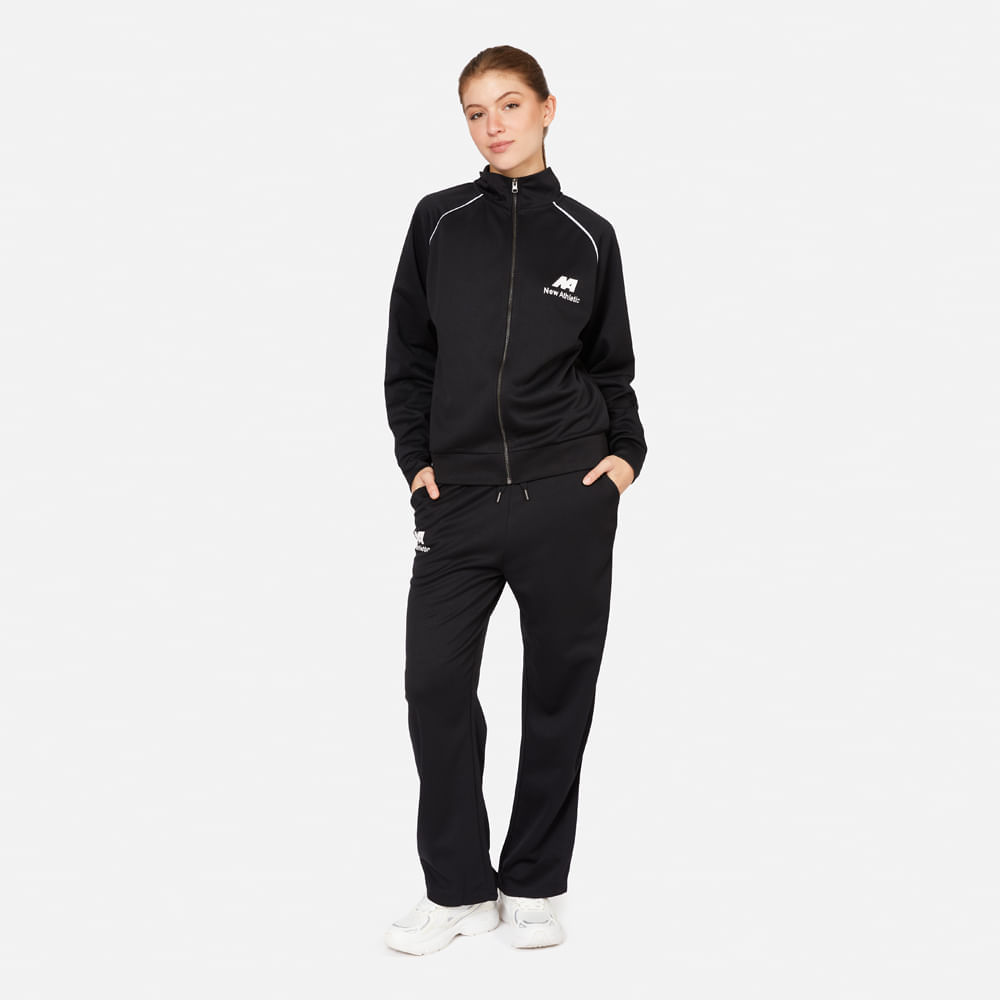 Buzo New Athletic Be Satín 010-0202 para Mujer XL Negro