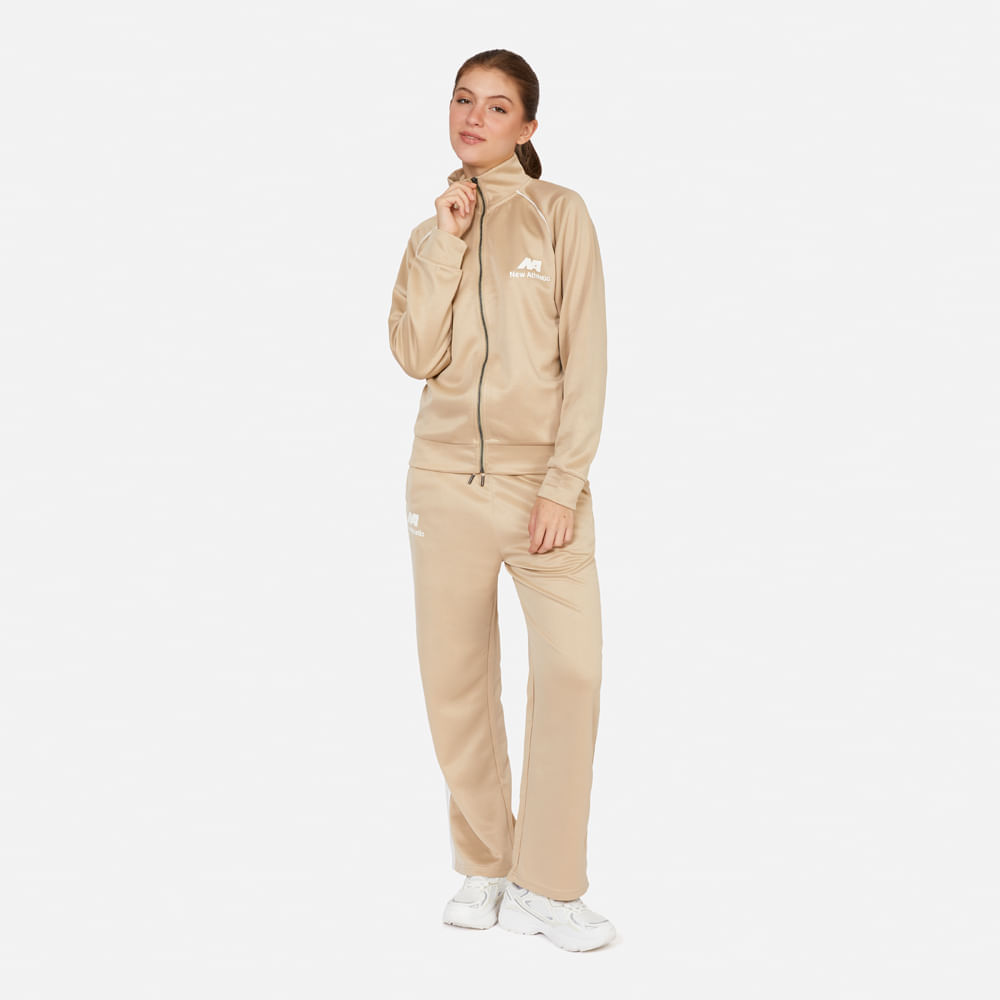 Buzo New Athletic Be Satín 010-2121 para Mujer XL Beige
