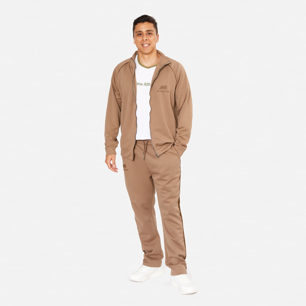 Buzo New Athletic Be Satín 010-1818 para Hombre 0S Marrón