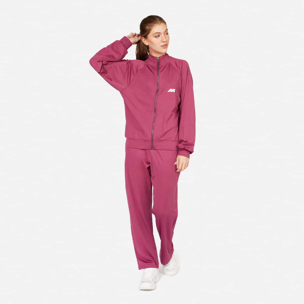 Buzo New Athletic Irina Essential 067-1515 para Mujer XL Burdeo