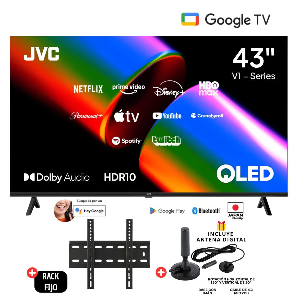 Televisor QLED 43 Full HD Google TV LT-43KM4584 - Rack FIJO