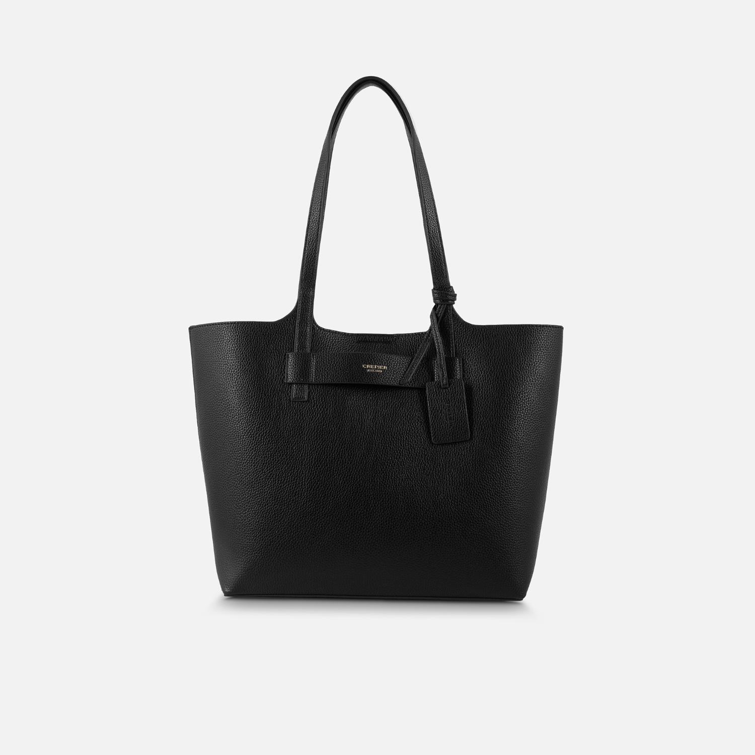Cartera Tote Crepier Merly Grande Negro