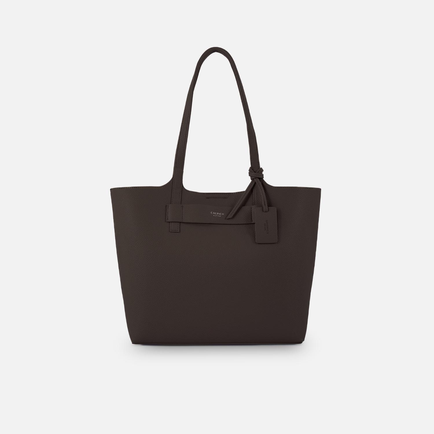 Cartera Tote Crepier Merly Grande Marrón