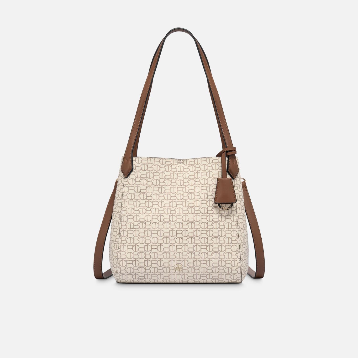 Cartera Satchel Crepier Ivet Grande Hueso
