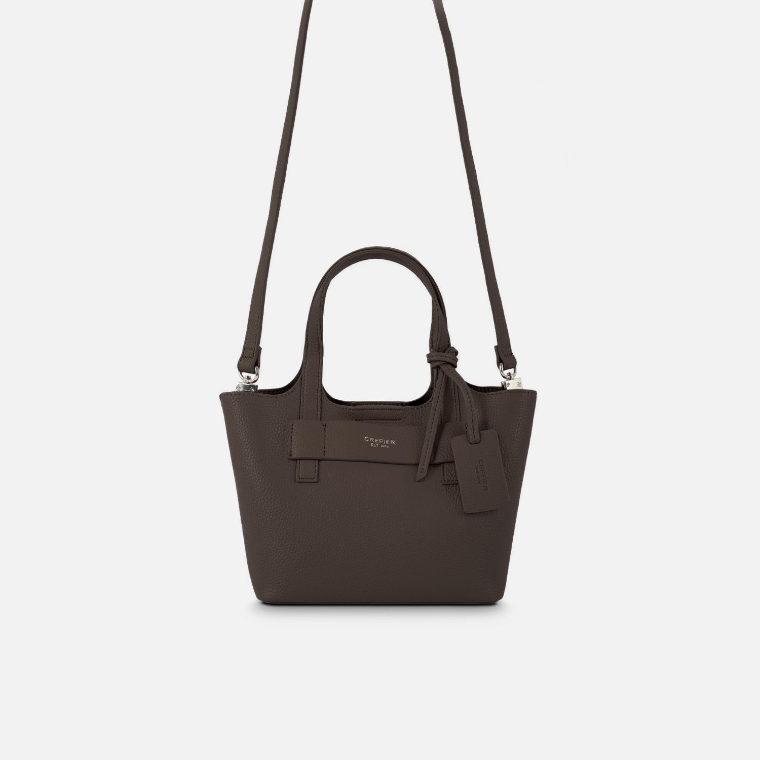 Cartera Satchel Crepier Merly Mediano Marrón