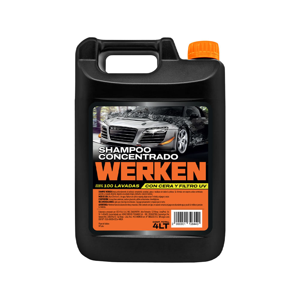 Shampoo con cera Werken 4 litros