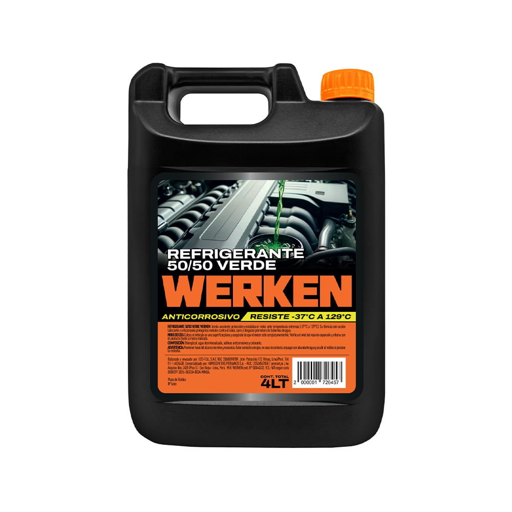 Refrigerante 50/50 Werken Verde 4 litros
