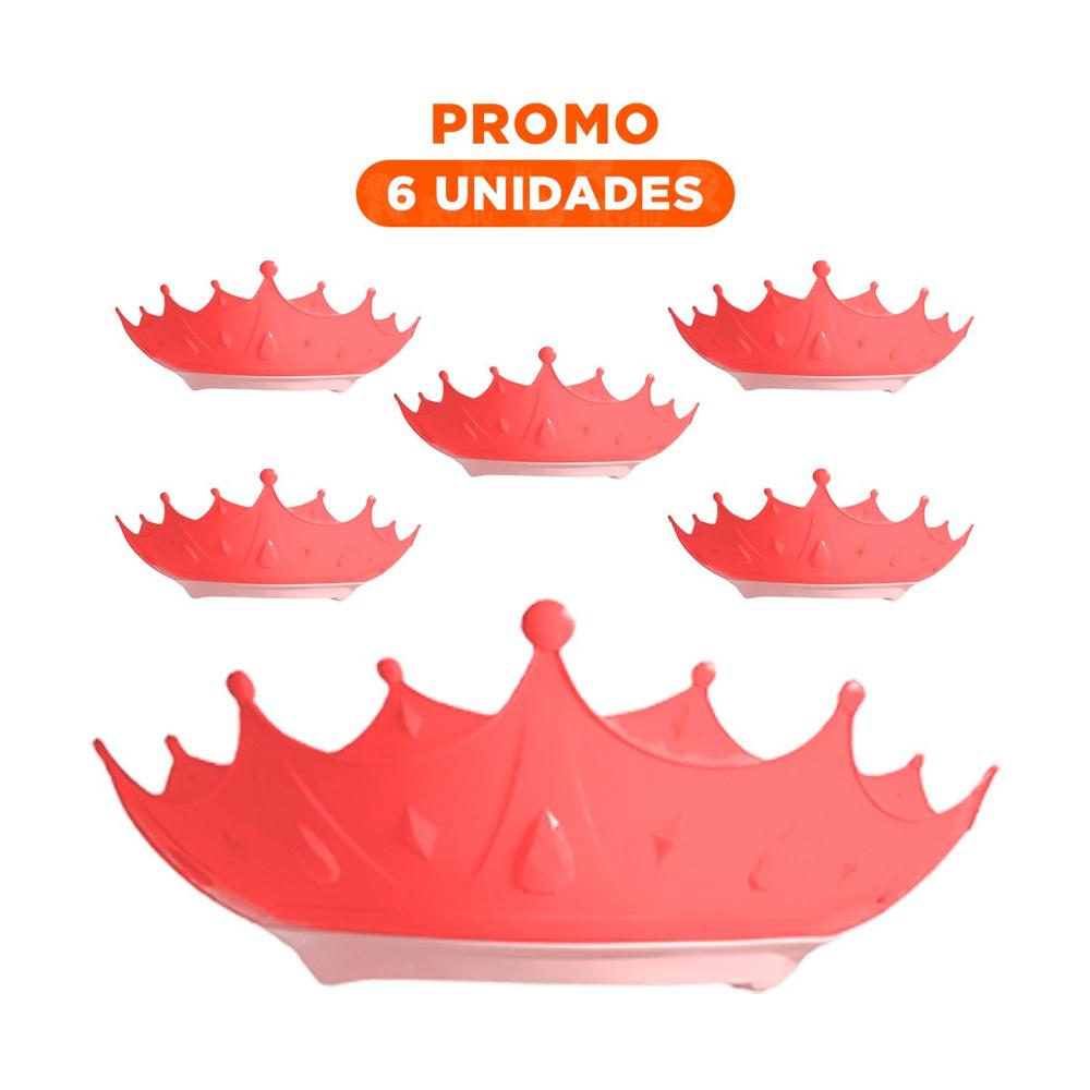 Pack6 Protector Infantil de Ducha Ajustable Tipo Diadema Rosada Y Regalo Sticker