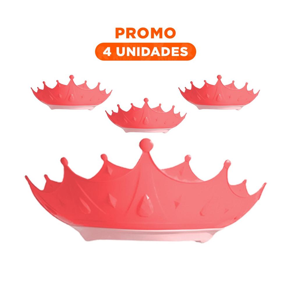 Pack4 Visera Infantil de Uso Ducha Ajustable en Forma de Diadema Rosada