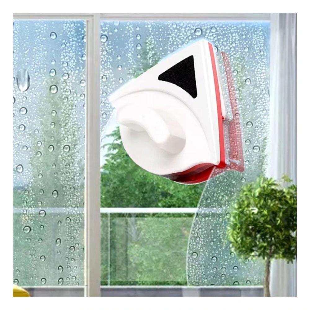 Limpia De Vidrios Magnetico Rojo Triangular Facil y Eficiente para Casa Y Papel Regalo