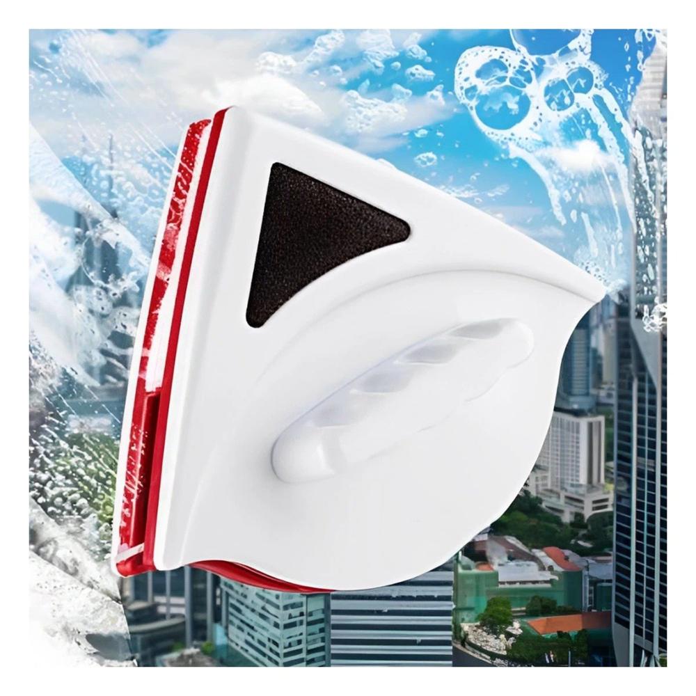 Limpia Dispositivo Magnetico Rojo Triangular Eficaz y Rapido para Ventanas Y notas