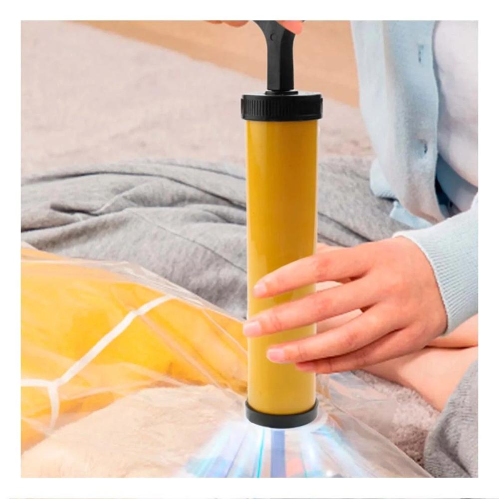 Aspirador de Aire Manual para Bolsas al Vacio Uso Domestico Color Amarillo