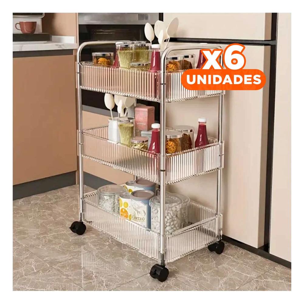 Pack6 Organizador de Mesa de Acrilico para Cosmeticos y Oficina