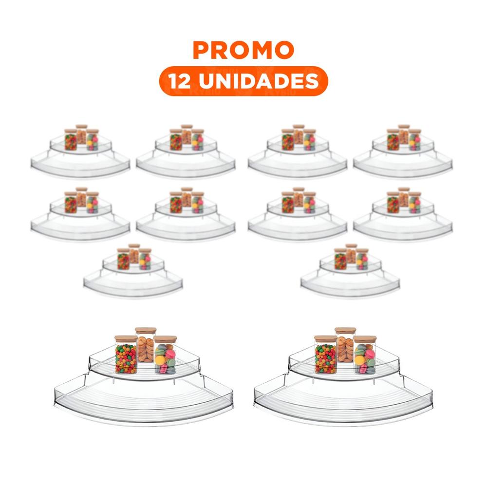 Pack12 Almacenador Elegante de Acrilico Esquinero Transparente para Dormitorio