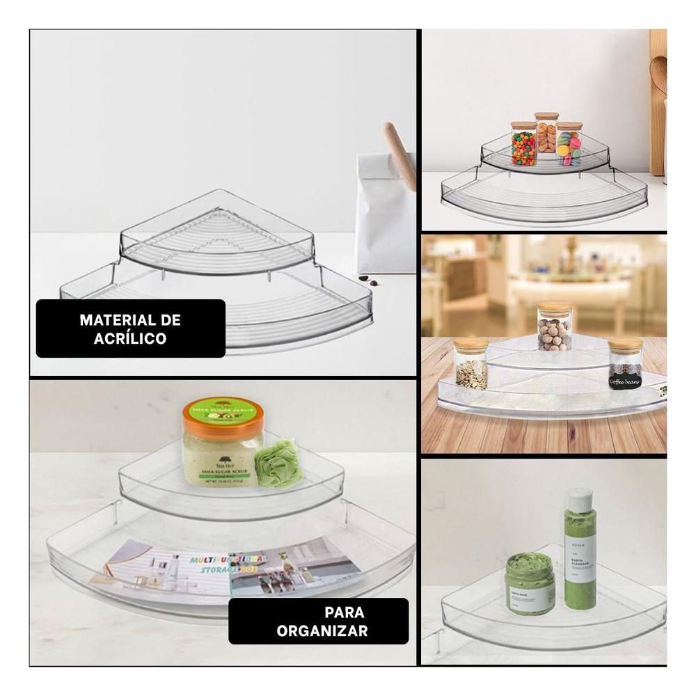 Caja Esquinera de Acrilico Transparente para Guardar Objetos en Casa Y Ligas Regalo