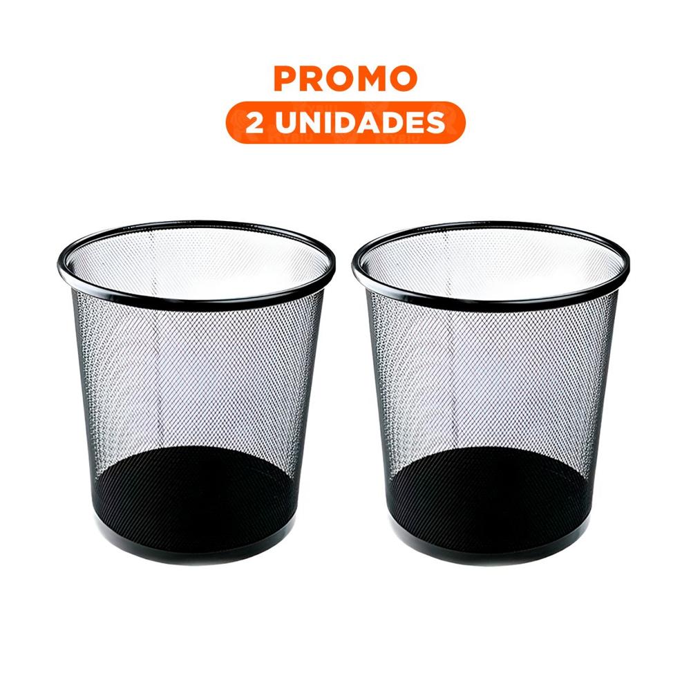 Pack2 Cubo de Desechos Circular Negro Compacto y Elegante para Cocina Y Regalo Sticker