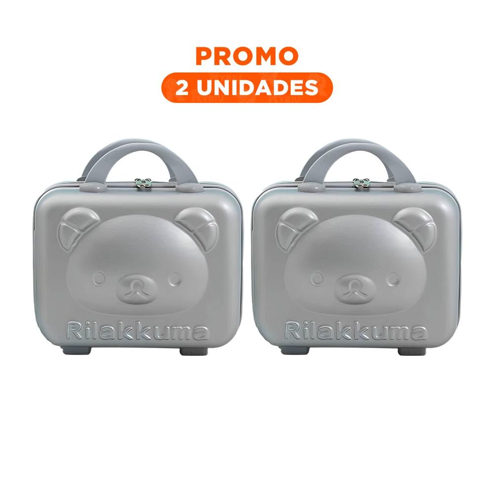 Pack2 Petaca Mini de Oso Multiusos con Acabado Plomo Suave Y Regalo Sticker