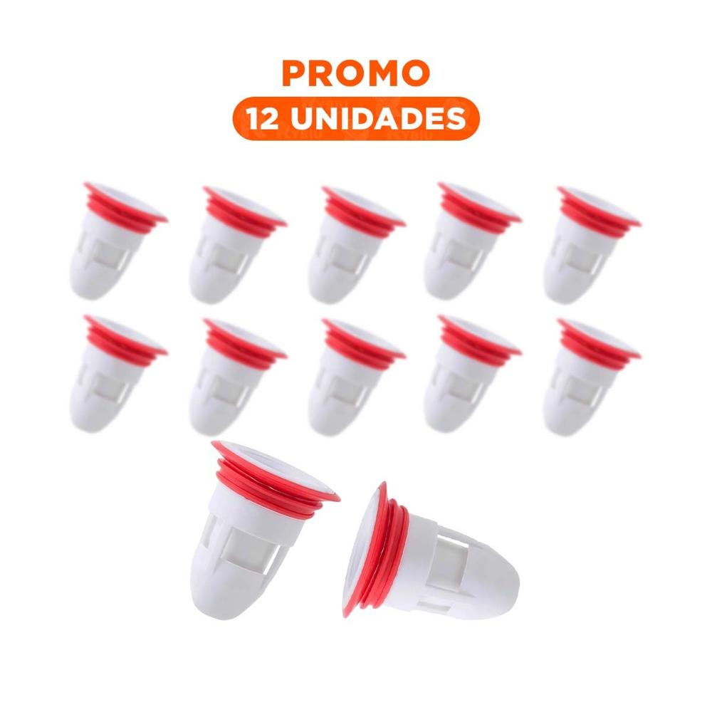 Pack12 Valvula de Piso para Cocina con Proteccion Anti Insectos Blanco