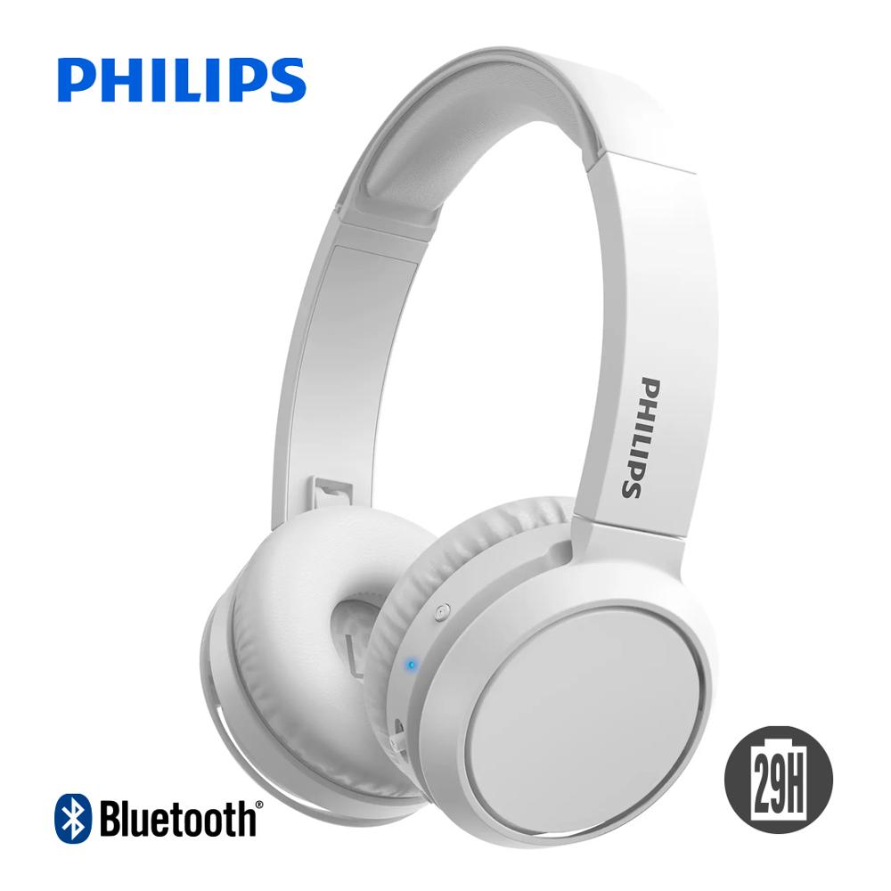 Audífonos Bluetooth Philips TAH4205 con Micrófono 29 Horas Extra Bass Blanco