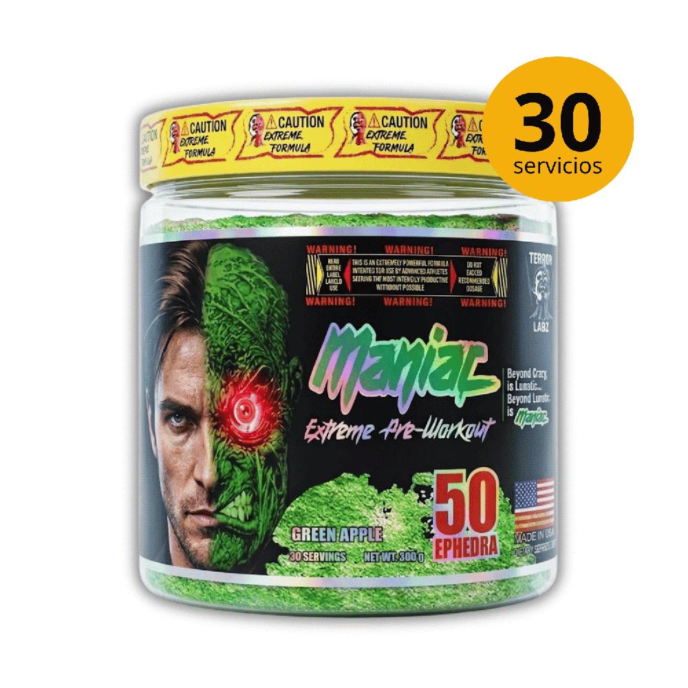 Pre-Entreno Maniac Extreme Formula Green Apple 300gr