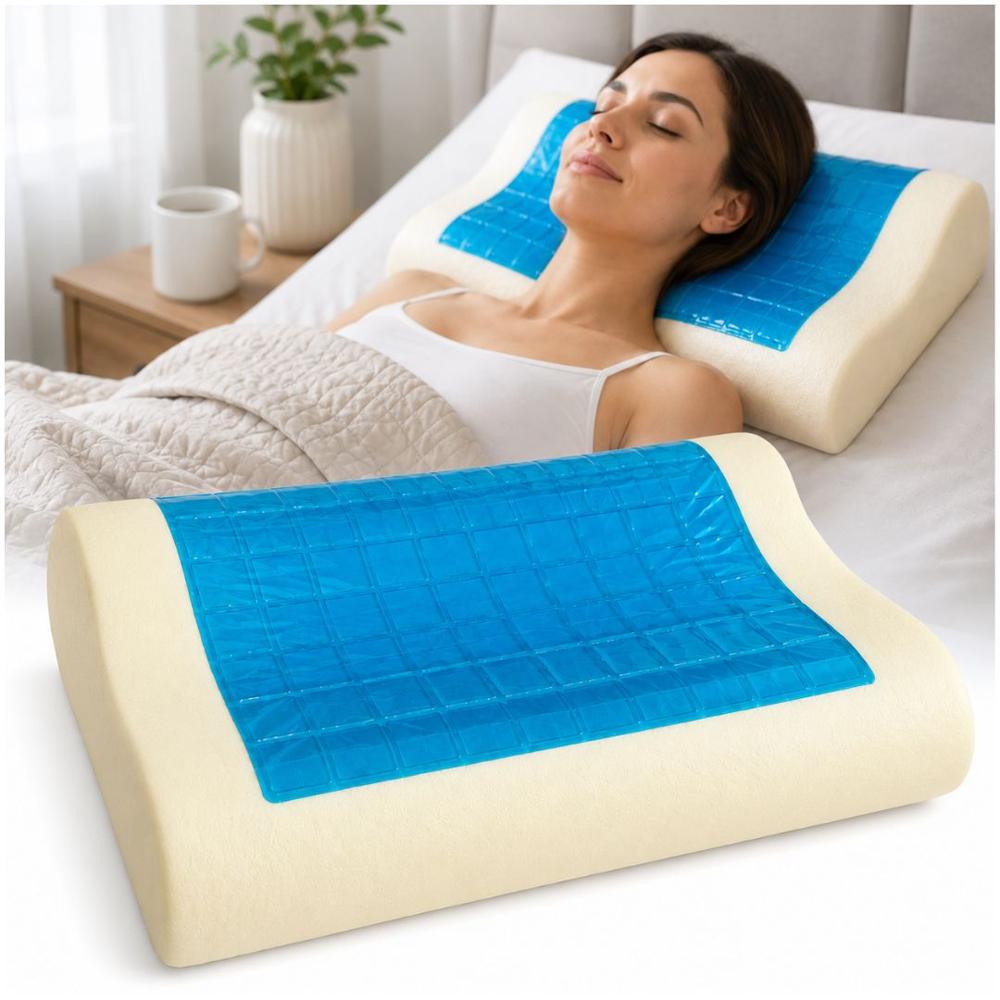 Almohada Cervical Ortopédica de Espuma con Gel Refrescante