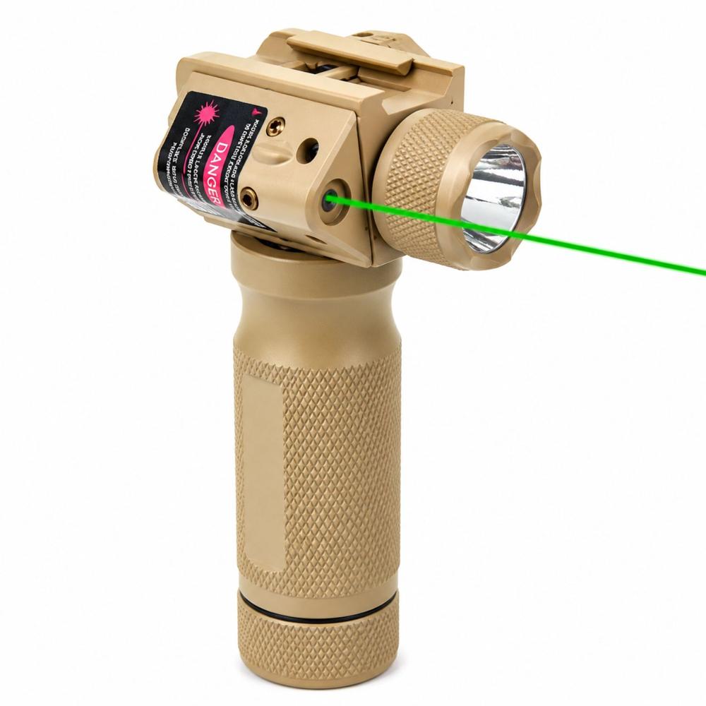 Linterna Táctica con Empuñadura Vertical y Láser Verde
