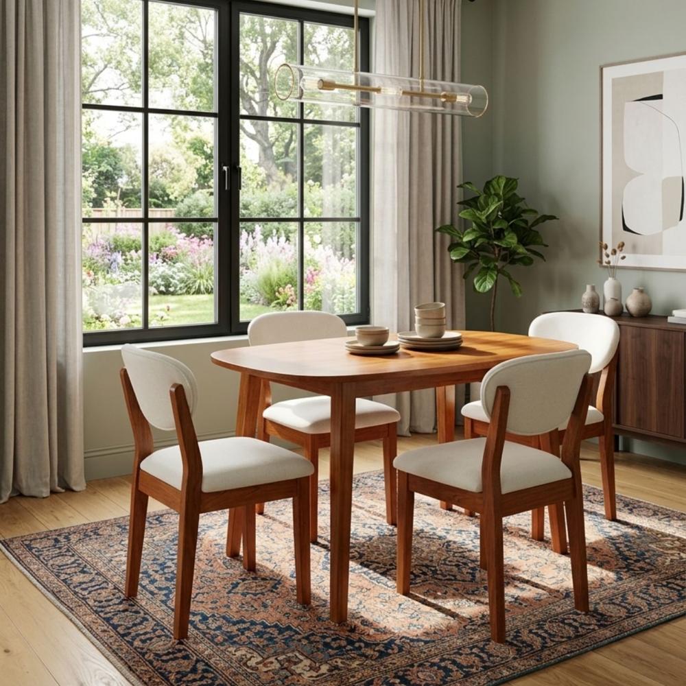 Juego de Comedor Armony 4 Sillas Color Ivory