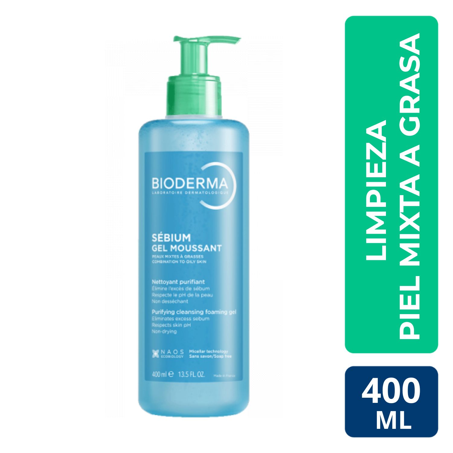 Gel Limpiador Bioderma Sebium Gel Moussant 400Ml