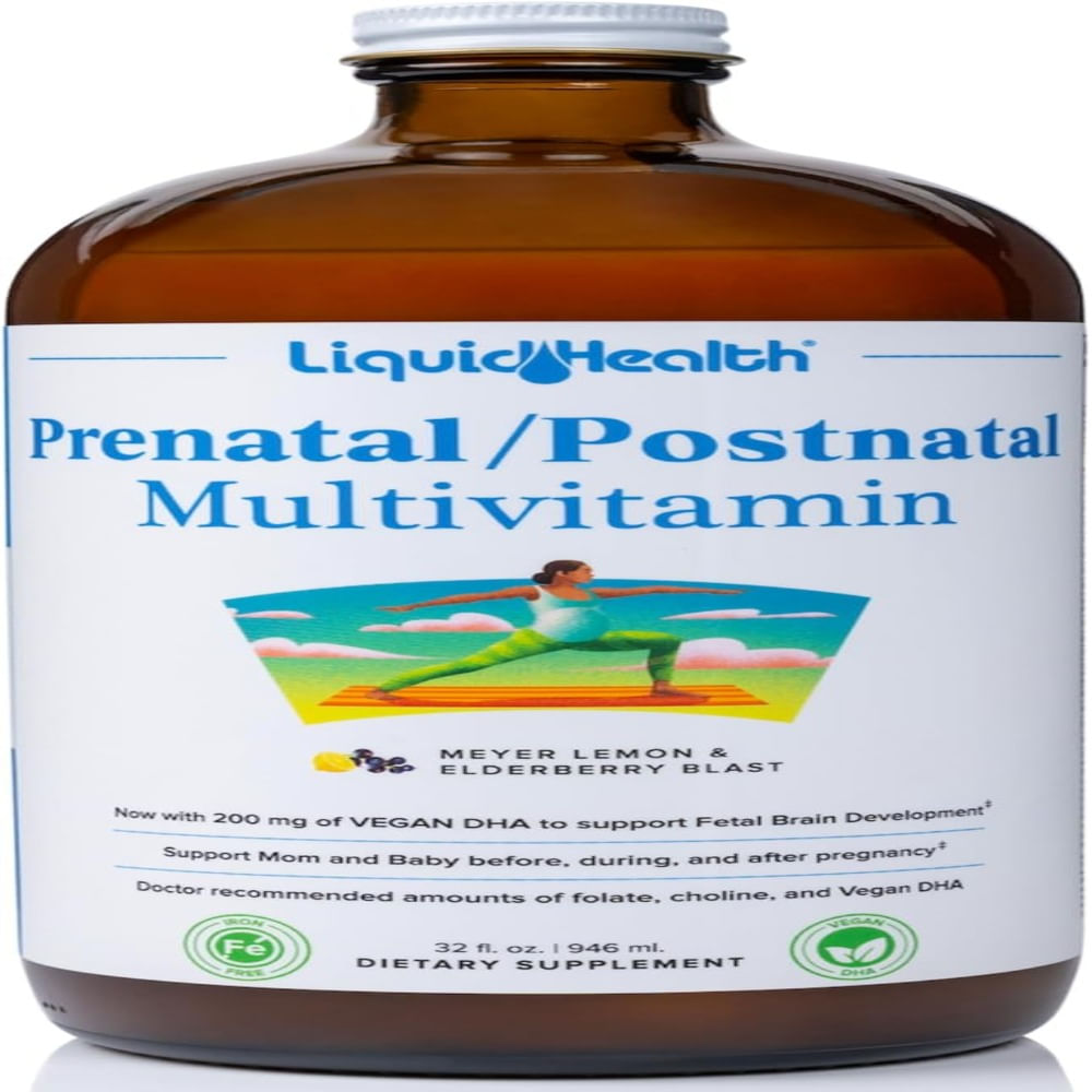 Liquid Health PrenatalPostnatal Multivitamin Líquido con DHA Vegano