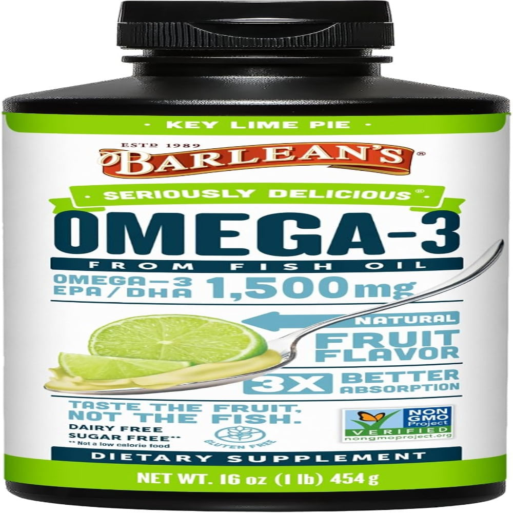 Barlean's Suplemento líquido de aceite de pescado Omega 3 16 onz