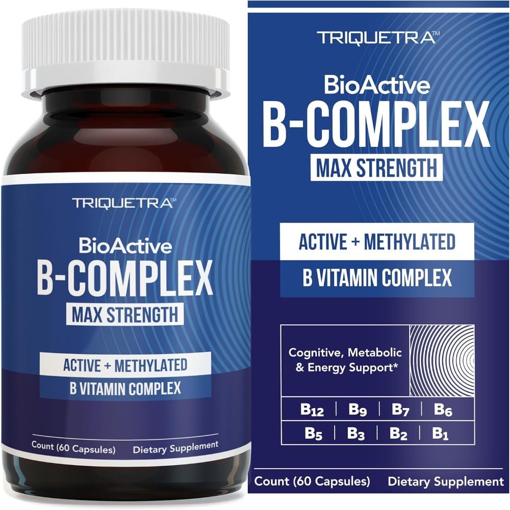 B Complex Complejo de Vitaminas B BioActive Metilado Con Metilfolato  12 Vitaminas B