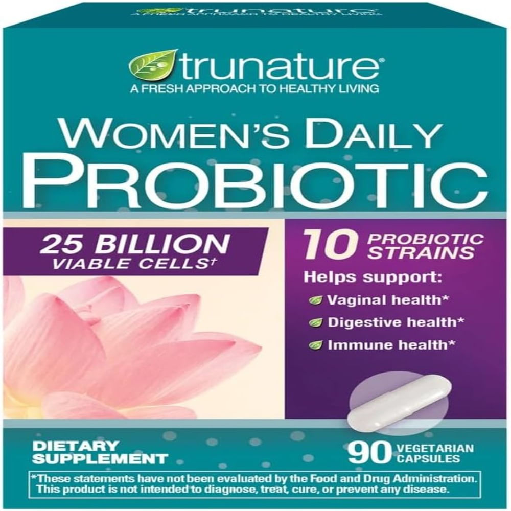 TruNature Women s Daily Probiotic 25 Billion  90 Cápsulas Vegetarianas