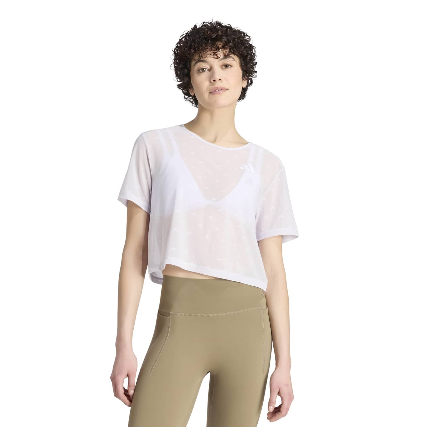 Polo Deportivo Adidas Mujer Pl Ess Tee Jaq Púrpura S