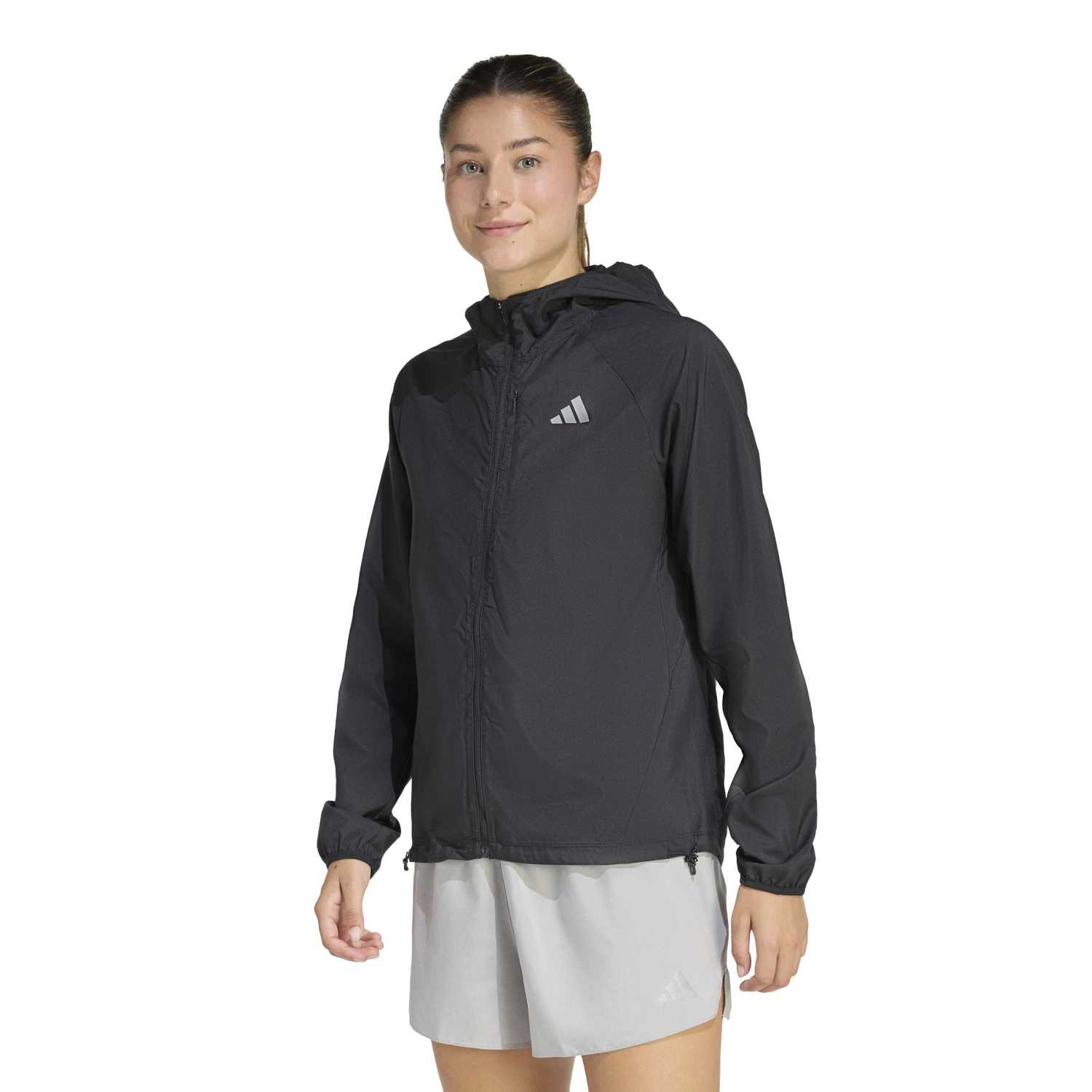 Casacas Deportivas Adidas Mujer Run Ess Jkt W Negro S