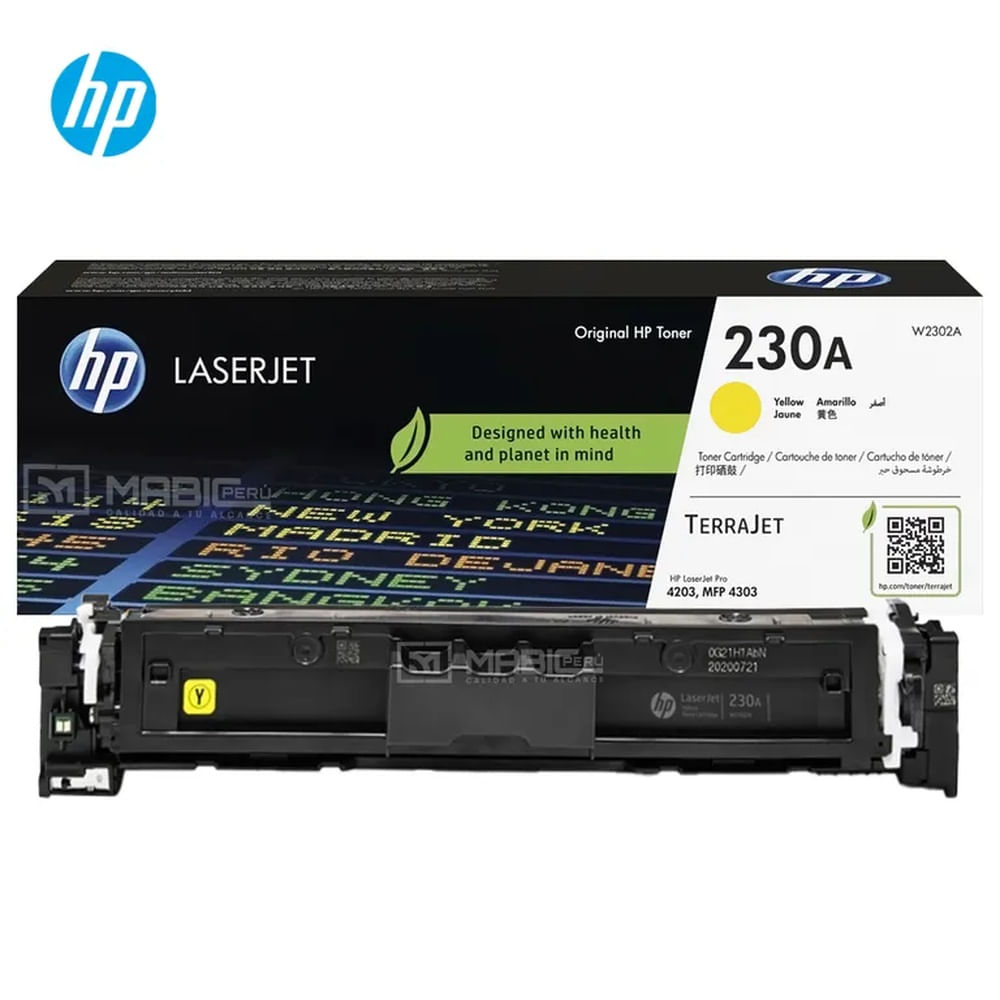 TONER HP 230A AMARILLO W2302A L.J. 4203, MFP 4303 ORIGINAL