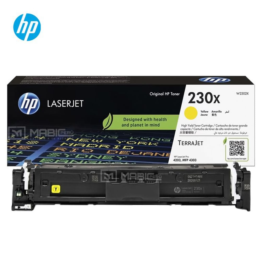 TONER HP 230X AMARILLO W2302X L.J. 4203, MFP 4303 ORIGINAL