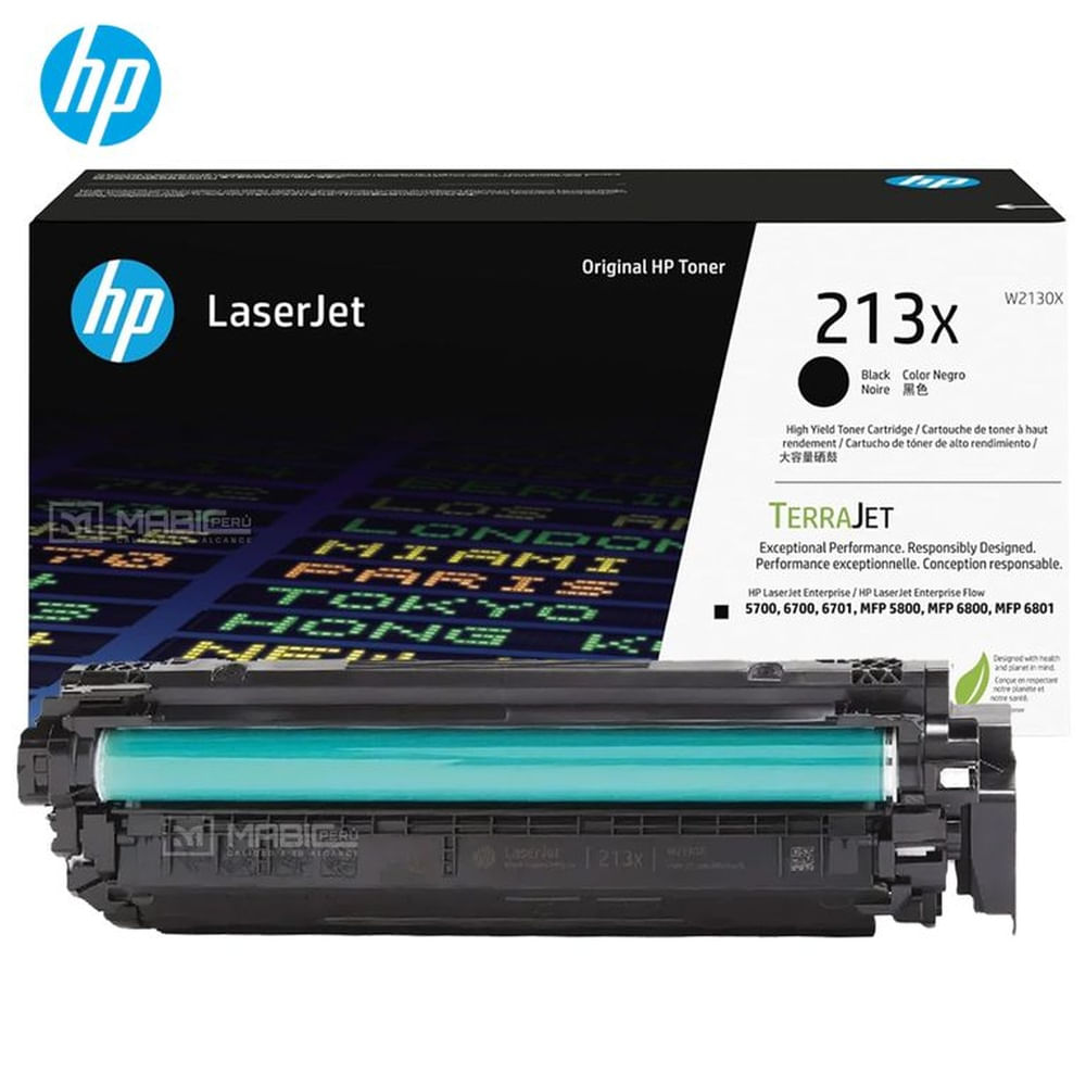 TONER HP 213X NEGRO W2130X L.J. 5700, 5800, 6700, 6800 ORIGINAL