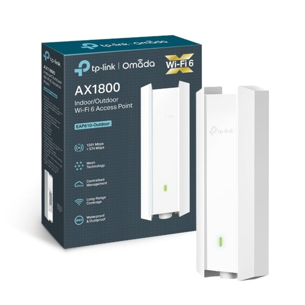 ACCESS POINT TP-LINK EAP610 AX1800 INDOOR OUTDOOR WIFI-6 Negro