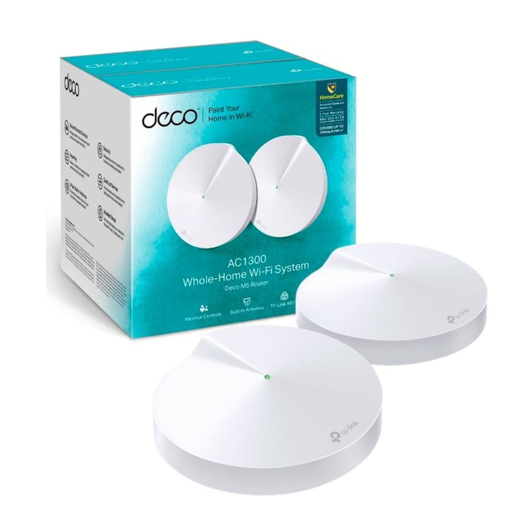 DECO TP-LINK WIFI SYSTEM M5-2 AC1300 -2 PACK Negro