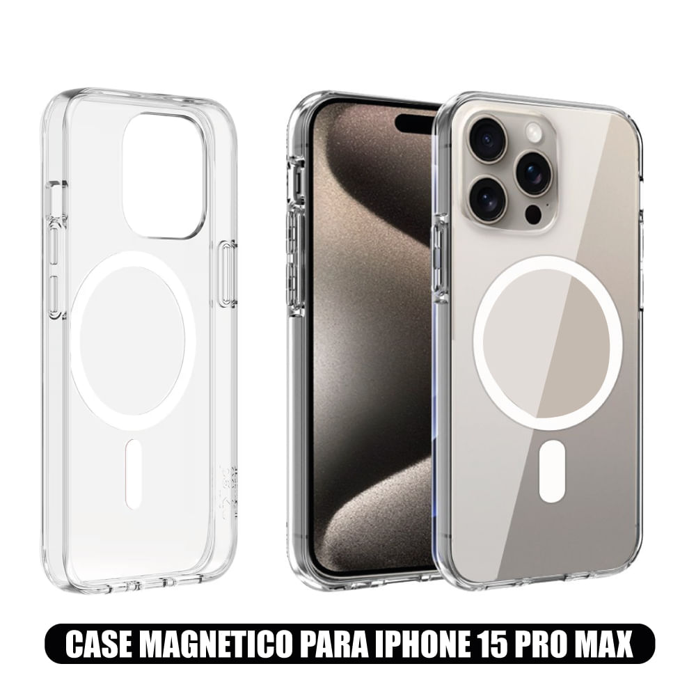 Case Magnetico Transparente para iPhone 15 PRO MAX