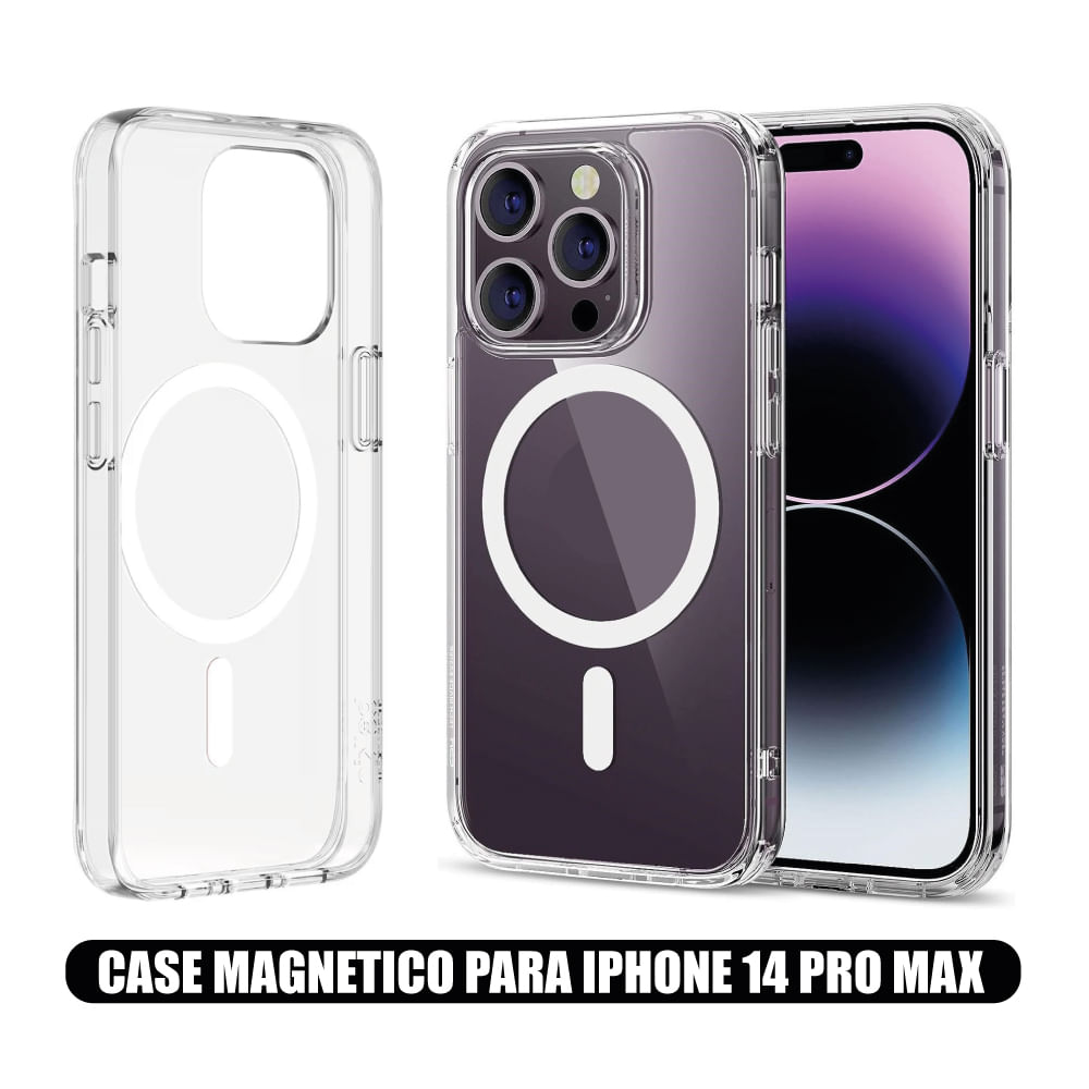 Case Magnetico Transparente para iPhone 14 Pro Max