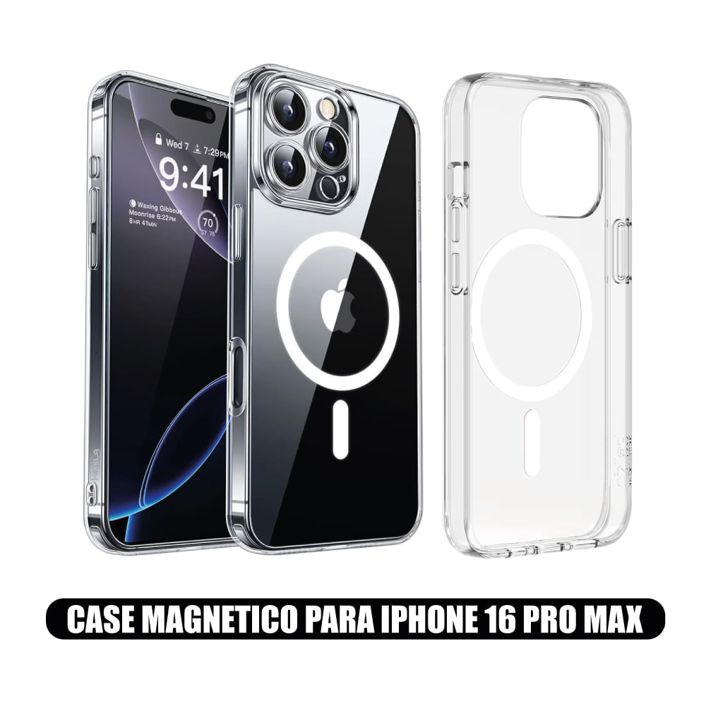Case Magnetico Transparente para iPhone 16 PRO MAX