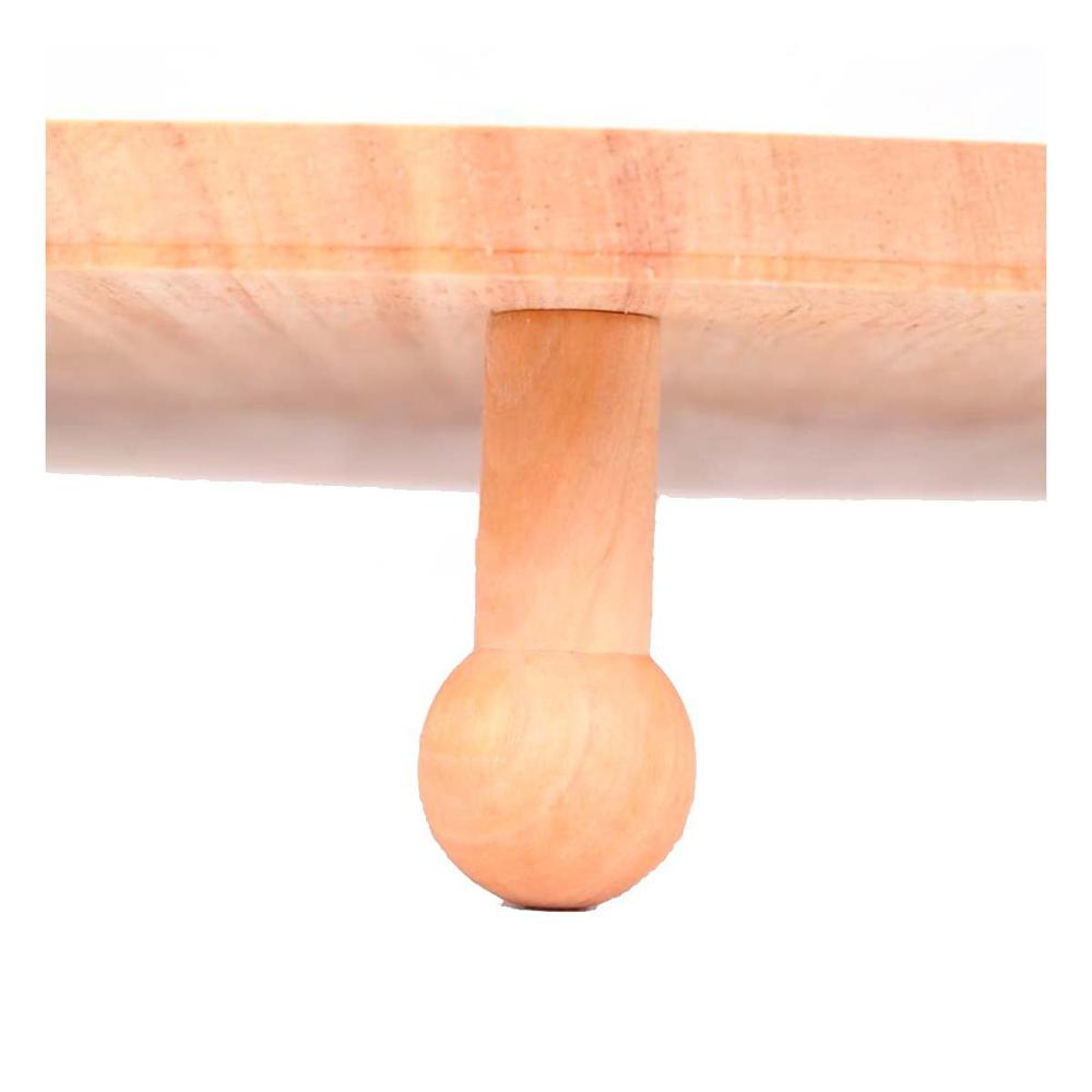Pedestal Circular de Madera con Patitas para Decoracion Decorativa en Hogar Y Regalo Sticker
